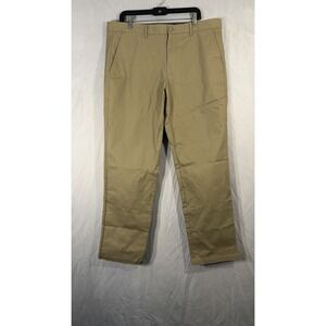 gap straight fit Chino Pants Flat Front Beige True Size 38x32 Cotton Preppy